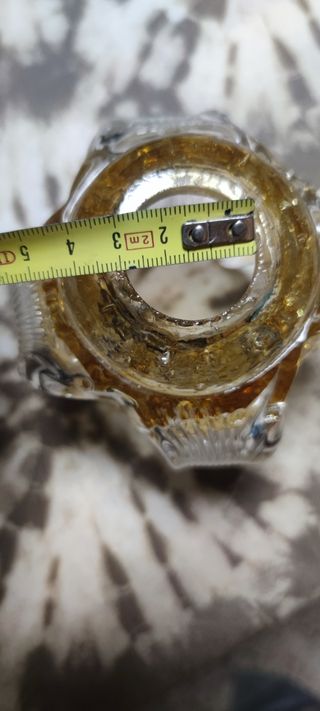 Lámpara de techo de cristal y metal