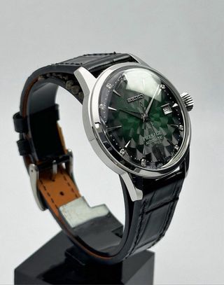 Seiko Mod Presage Diamond Green Leather