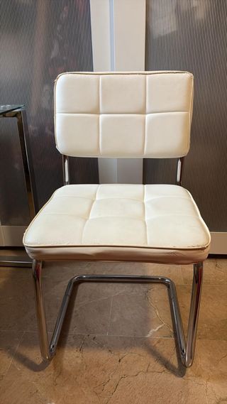 Silla de despacho moderna cromada