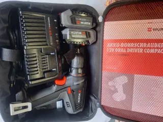 Atornilladora Wurth ABS 12V con 2 baterias de 3,ah