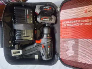 Atornilladora Wurth ABS 12V con 2 baterias de 3,ah