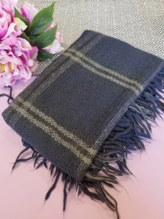 Sciarpa grande unisex blu e grigia