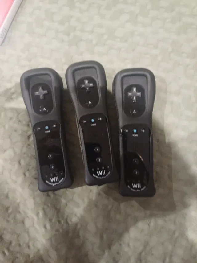 3 Mandos Wii Motion Negro