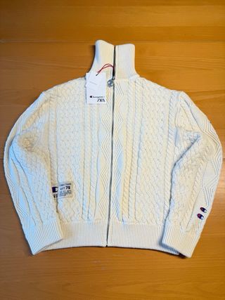 Cárdigan Zara x Champion Viral Tejido Jacquard