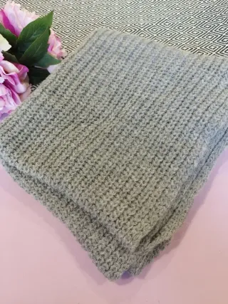 Scaldacollo in lana grigio