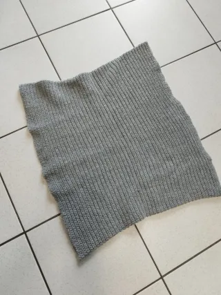 Scaldacollo in lana grigio