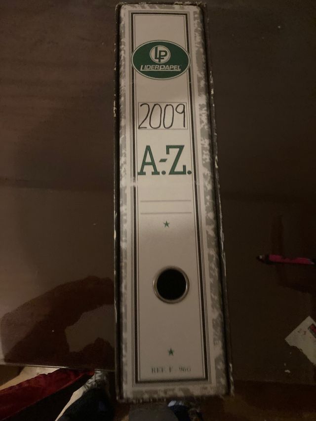 Archivadores Cartón Duro A-Z  VENDO