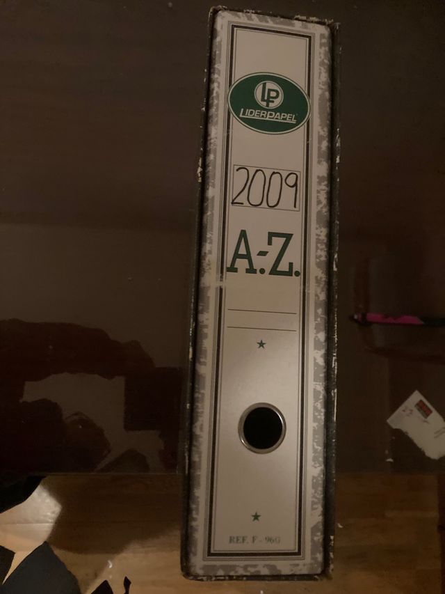 Archivadores Cartón Duro A-Z  VENDO