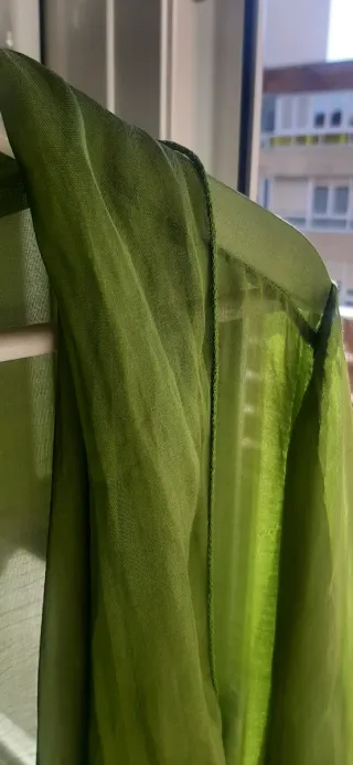 Blusa tipo guardapolvo verde talla única