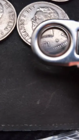 11 Monedas 5 Pesetas Plata Amadeo I (1871)