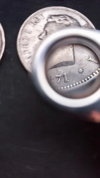 11 Monedas 5 Pesetas Plata Amadeo I (1871)