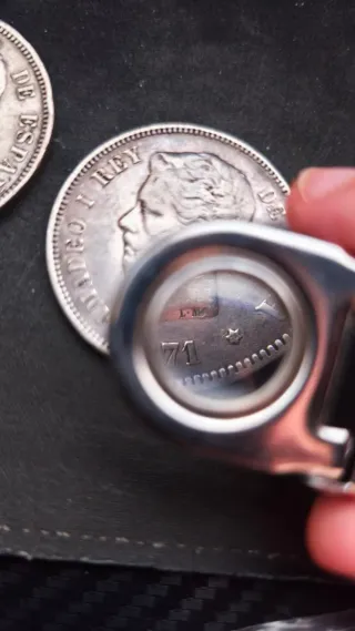 11 Monedas 5 Pesetas Plata Amadeo I (1871)