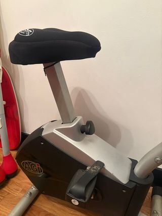 Bicicleta Estática Gris y Negra