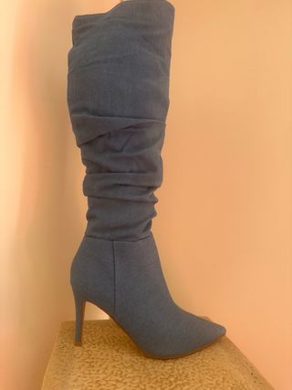 Botas de senhora azuis