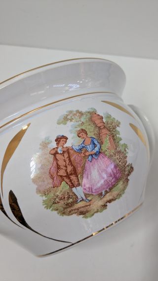 Orinal antiguo porcelana La Cartuja de Sevilla