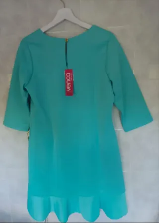 Vestido Turquesa Venca Talla L Nuevo