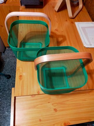 Dúo Preciosas Cestas Verdes RISATORP NUEVAS