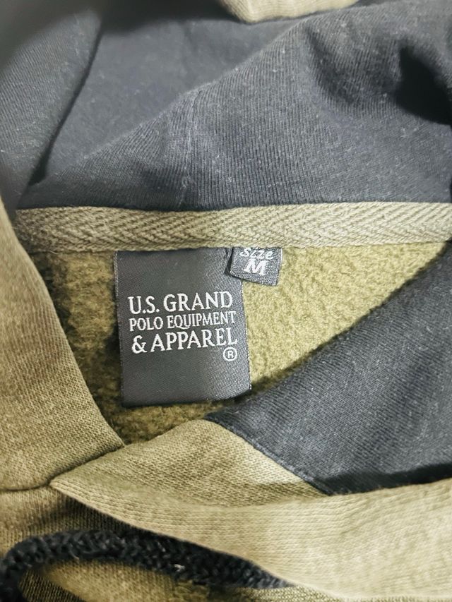 Felpa ragazzo verde con logo e cappuccio