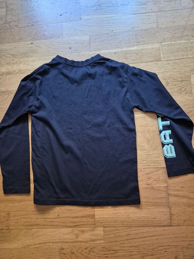 Camiseta Batman manga larga negra, talla 10. 140cm