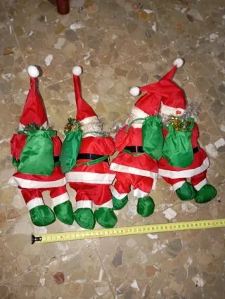 4 Figuras Papa Noel Adorno Navideño