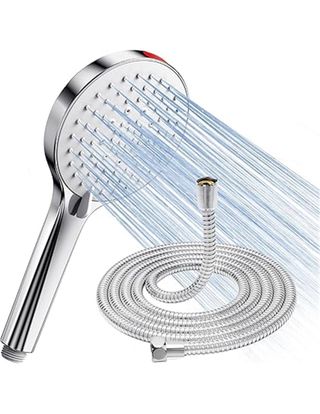 SREWOHS Alcachofa de Ducha con Manguera de 1,6M,Gr