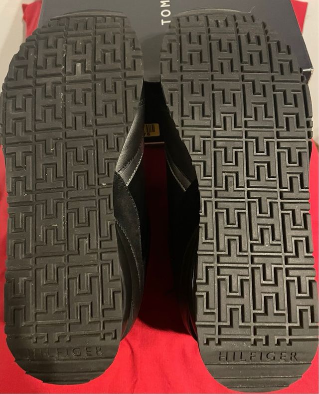 Zapatillas Tommy Hilfiger Cuero Negro/Gris