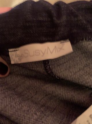 Jogger azul mujer efecto vaquero.