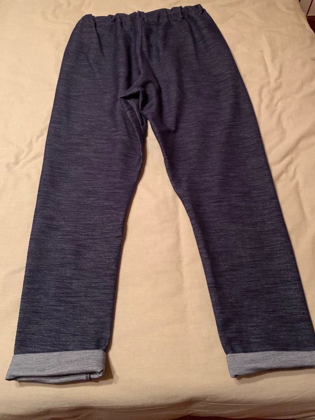 Jogger azul mujer efecto vaquero.