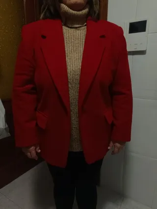 Chaqueta Lana Roja Talla 48
