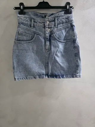 Gonna jeans vita alta