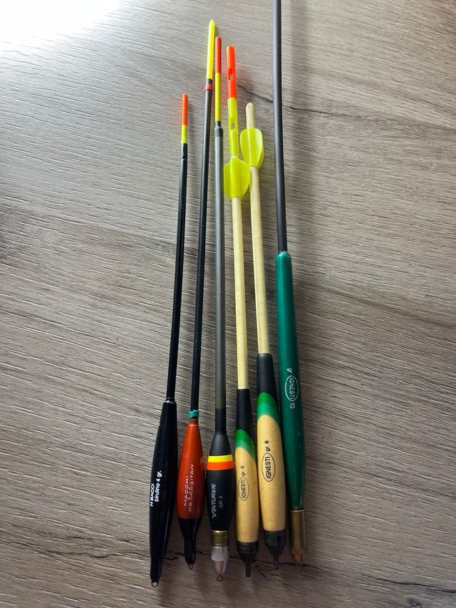 Set 6 galleggianti pesca vintage