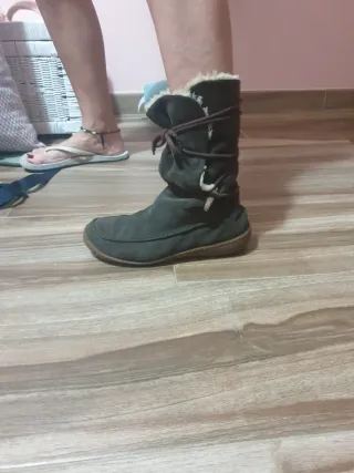 Botas piel vuelta borreguito
