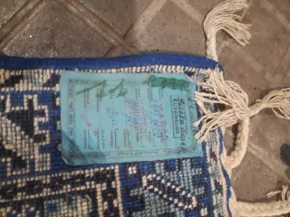 Alfombra Bereber Vintage Azul año 1980