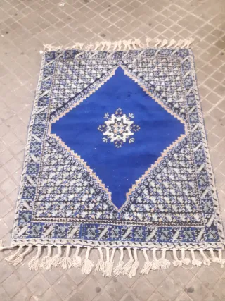 Alfombra Bereber Vintage Azul año 1980