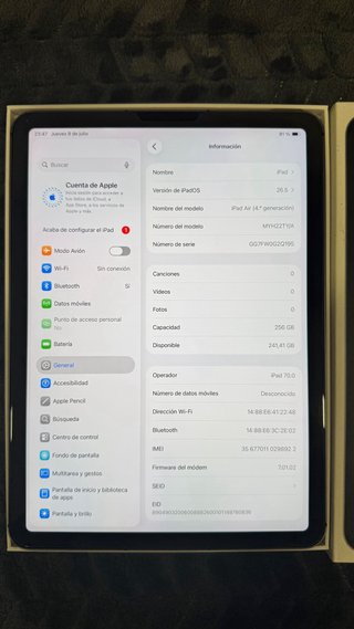 iPad Air 4 256GB Gris Espacial WiFi + Celular
