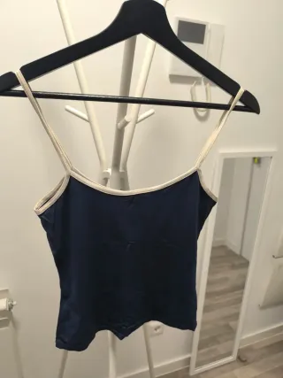 Camiseta tirantes azul