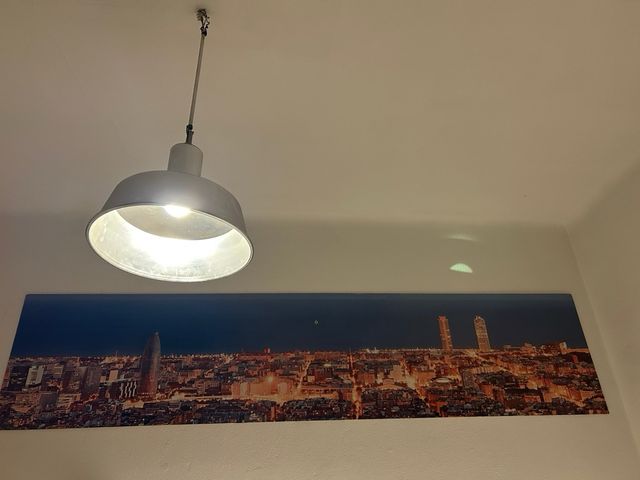 Cuadro paisaje urbano noche