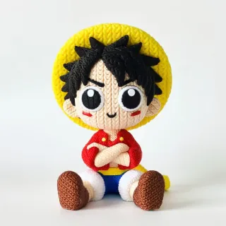 Figura Luffy Crochet 3D