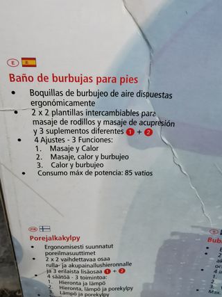 Baño de burbujas para pies