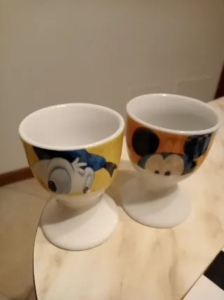 Nr.2 porta uova Disney ceramica