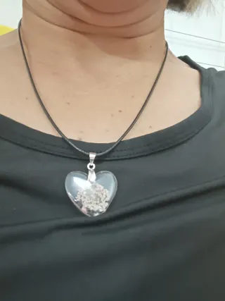 Colgante Resina Epoxi Naranja y Blanco