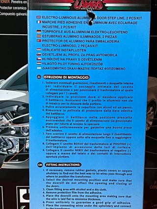 Soleras de Puerta Coche LED Azul