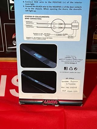 Soleras de Puerta Coche LED Azul