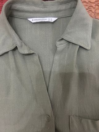 Camisa verde manga corta