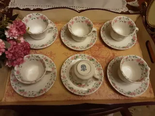Juego 6 Tazas y Platos Cartuja Sevilla Antiguo