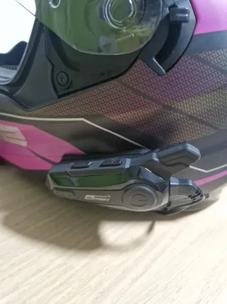 Casco Moto LS2 Mujer Rosa y Negro