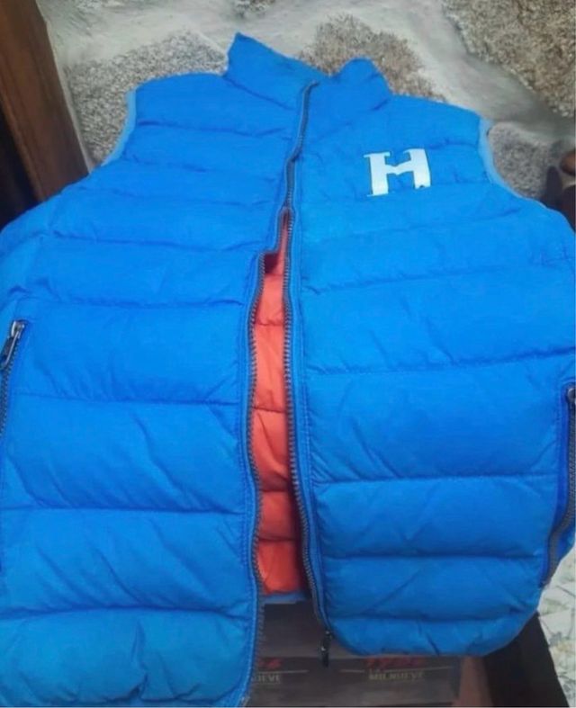 Chaleco reversible azul y naranja Harper&Sharper