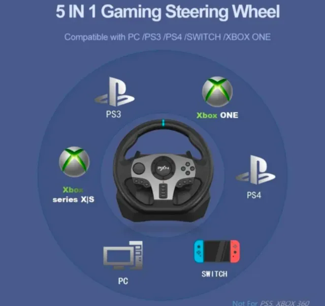 Volante PXN V9 6 en 1 con Pedales y Palanca