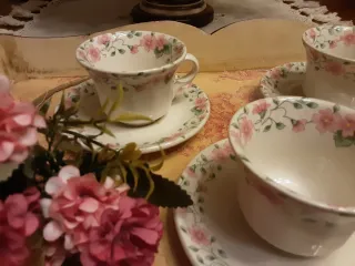 Set 3 Tazas y Platos Cartuja de Sevilla Antiguo