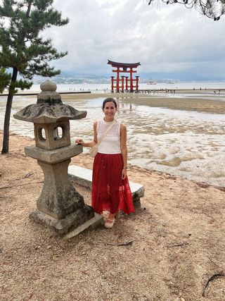 Falda larga roja Polin et moi
